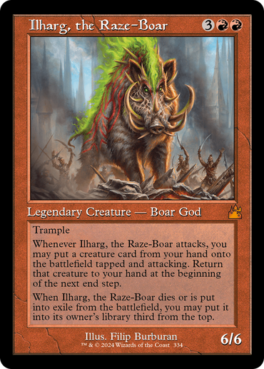 Ilharg, the Raze-Boar (Retro Frame) [Ravnica Remastered] 