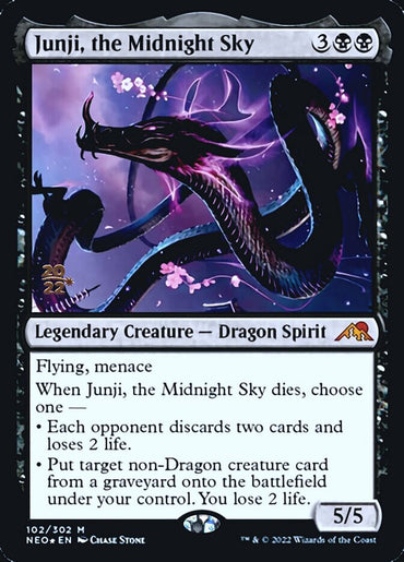 Junji, the Midnight Sky [Kamigawa: Neon Dynasty Prerelease Promos] 