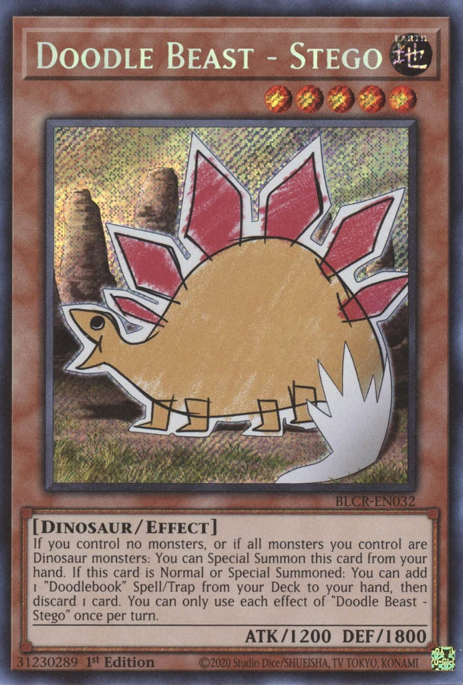 Doodle Beast - Stego [BLCR-EN032] Secret Rare 