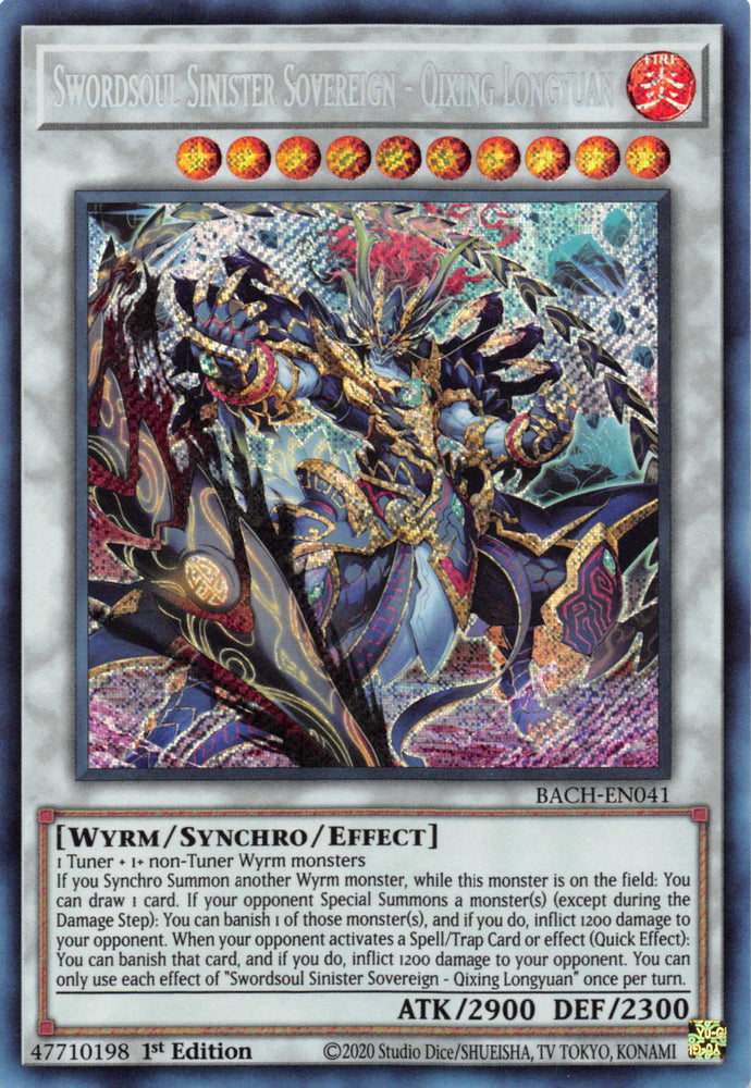 Swordsoul Sinister Sovereign - Qixing Longyuan [BACH-EN041] Secret Rare 