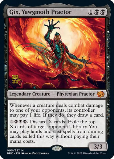 Gix, Yawgmoth Praetor [The Brothers' War Prerelease Promos] 