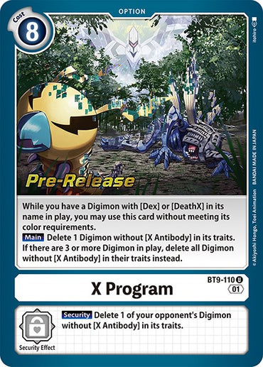 X Program [BT9-110] [X Record Pre-Release Promos] 