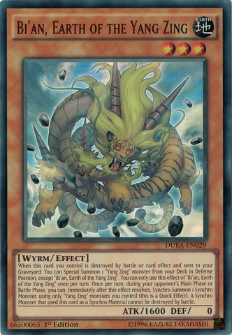 Bi'an, Earth of the Yang Zing [DUEA-EN029] Super Rare 