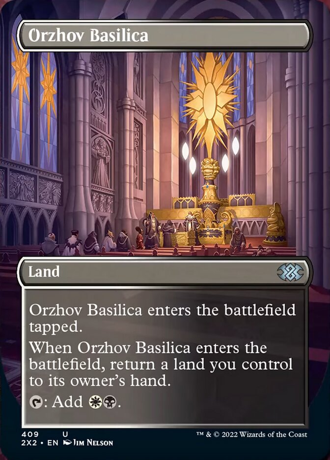 Orzhov Basilica (Borderless Alternate Art) [Double Masters 2022] 