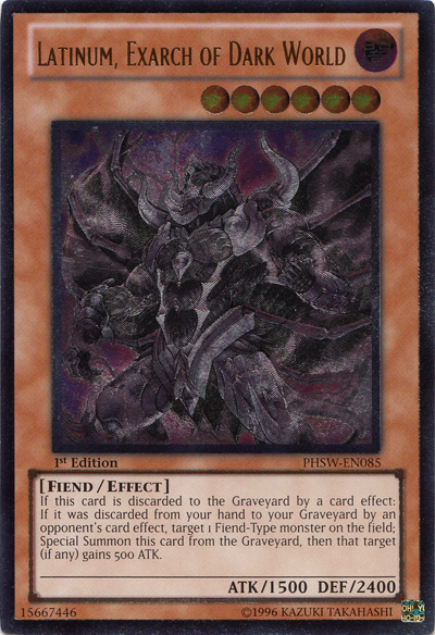 Latinum, Exarch of Dark World [PHSW-EN085] Ultimate Rare 