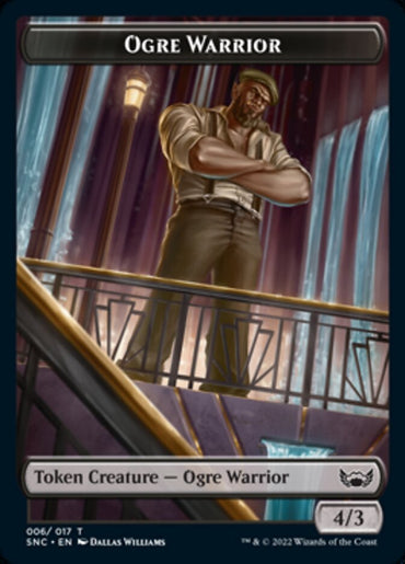 Ogre Warrior // Dog Double-Sided Token [Streets of New Capenna Tokens] 