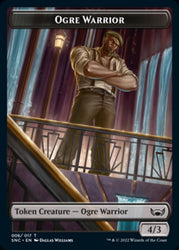 Treasure (014) // Ogre Warrior Double-Sided Token [Streets of New Capenna Tokens] 