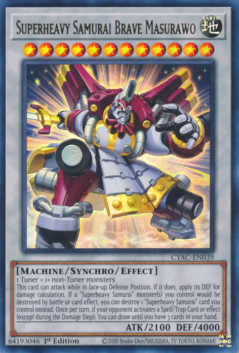 Superheavy Samurai Brave Masurawo [CYAC-EN039] Ultra Rare 