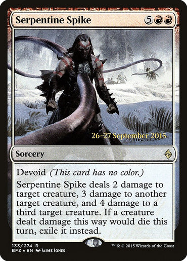 Serpentine Spike [Battle for Zendikar Prerelease Promos] 