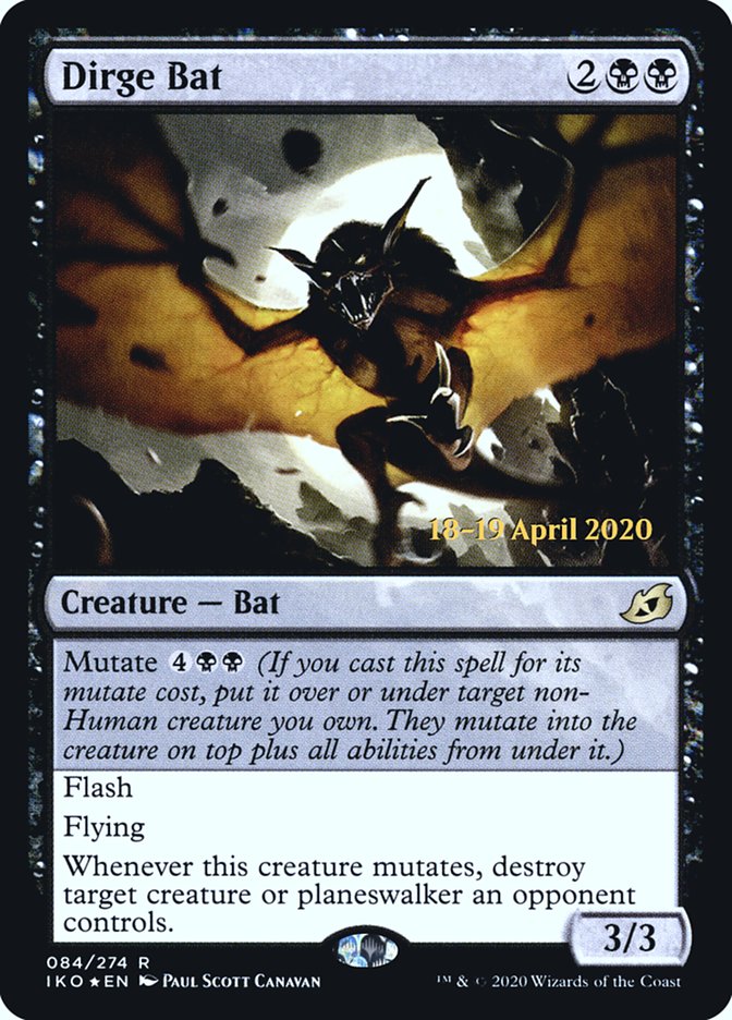 Dirge Bat [Ikoria: Lair of Behemoths Prerelease Promos] 