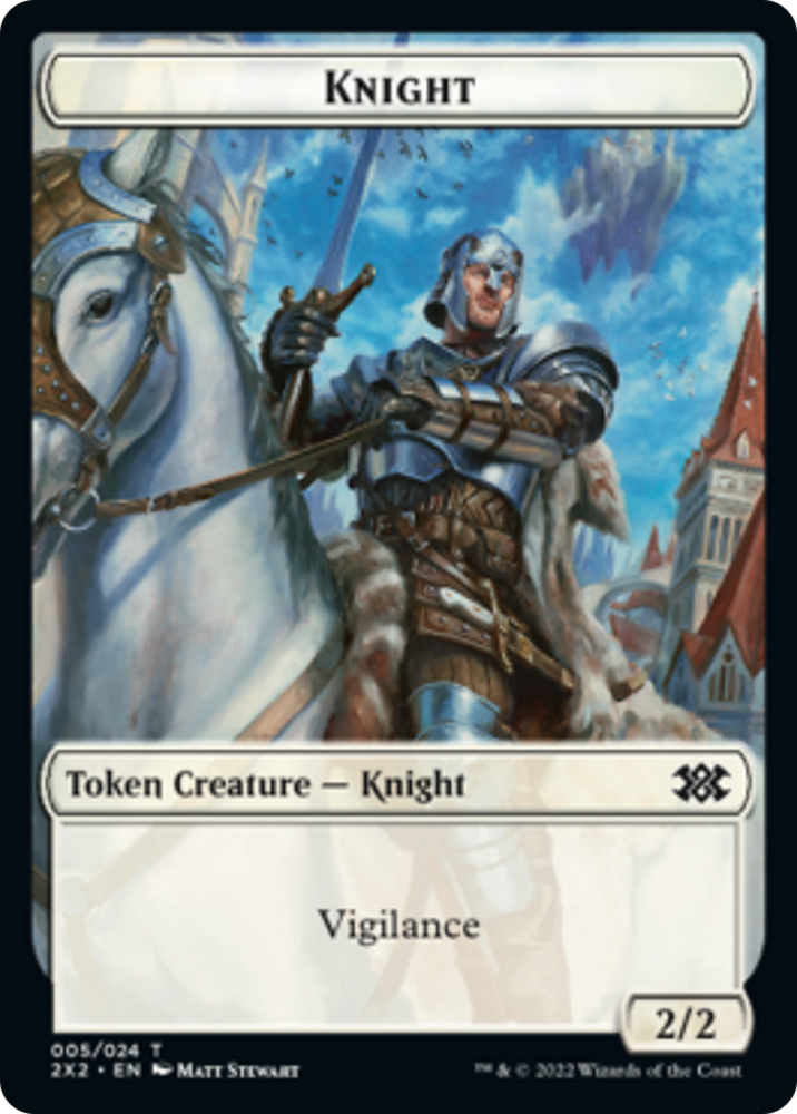 Drake // Knight Double-Sided Token [Double Masters 2022 Tokens]