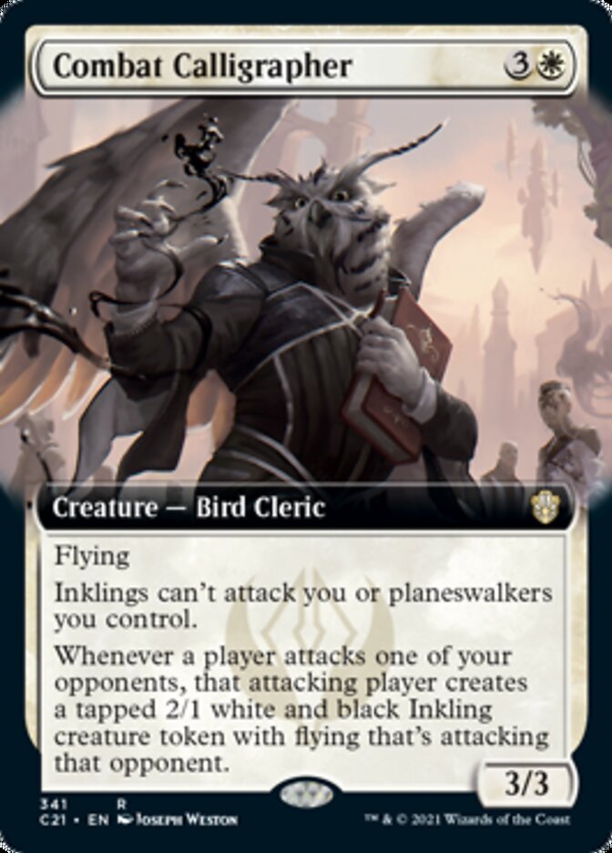 Combat Calligrapher (Extended Art) [Commander 2021] 