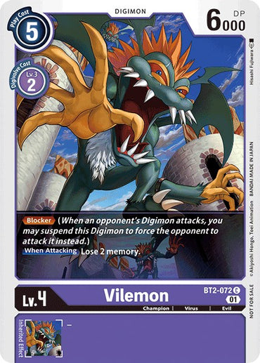 Vilemon [BT2-072] (Tamer Party Vol. 4 Promo) [Release Special Booster Ver.1.0 Promos] 