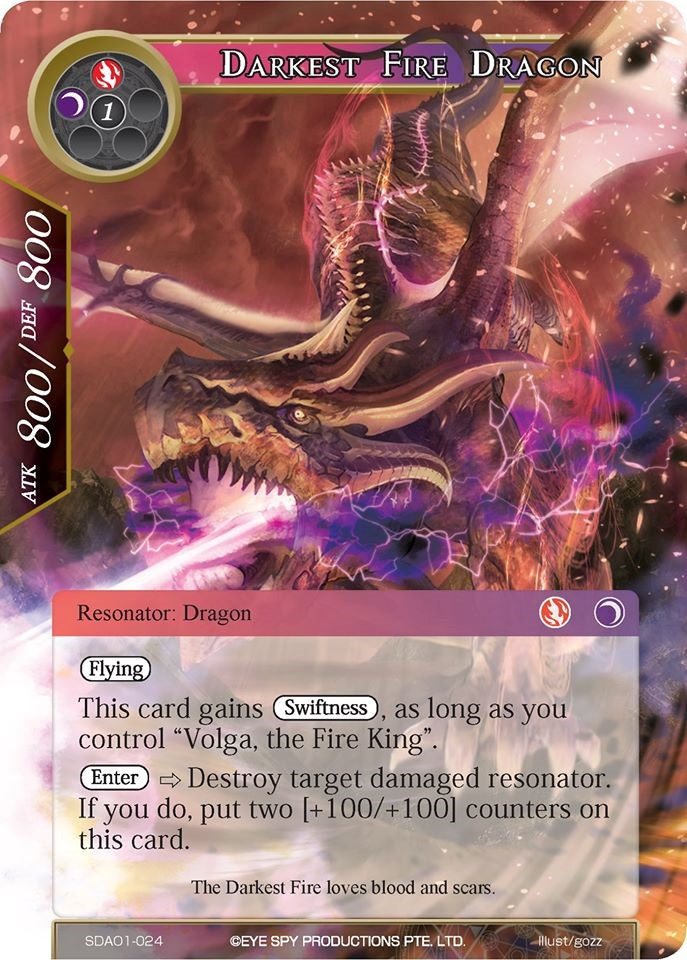 Darkest Fire Dragon (SDAO1-024) [Alice Origin Starter Deck]