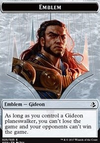 Gideon of the Trials Emblem // Zombie Double-Sided Token [Amonkhet Tokens] 