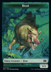 Boar // Treasure Double-Sided Token [Double Masters 2022 Tokens] 