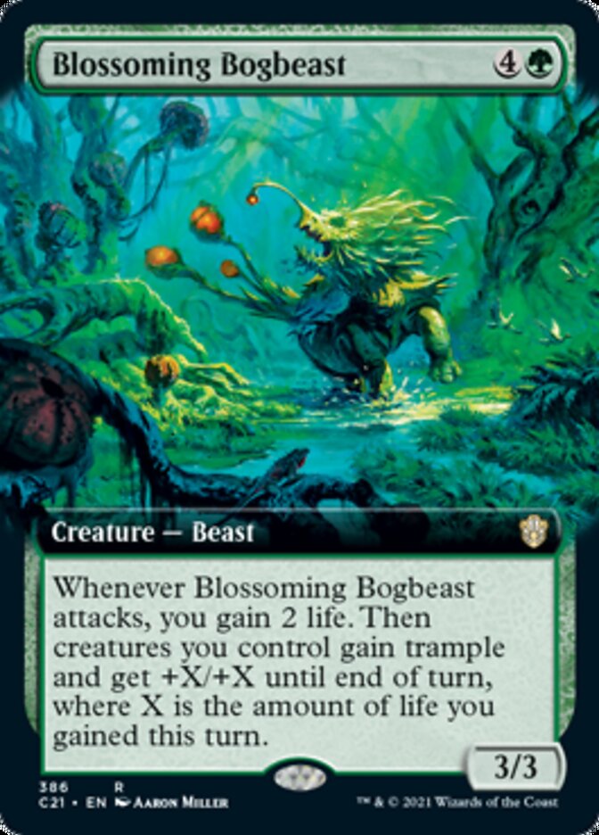 Blossoming Bogbeast (Extended Art) [Commander 2021] 