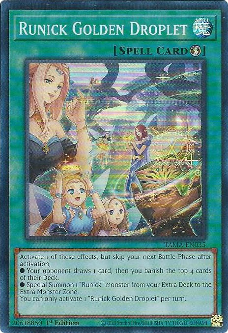 Runick Golden Droplet [TAMA-EN035] Super Rare 
