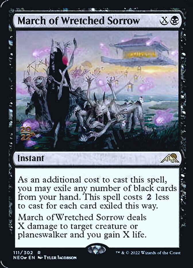 March of Wretched Sorrow [Kamigawa: Neon Dynasty Prerelease Promos] 