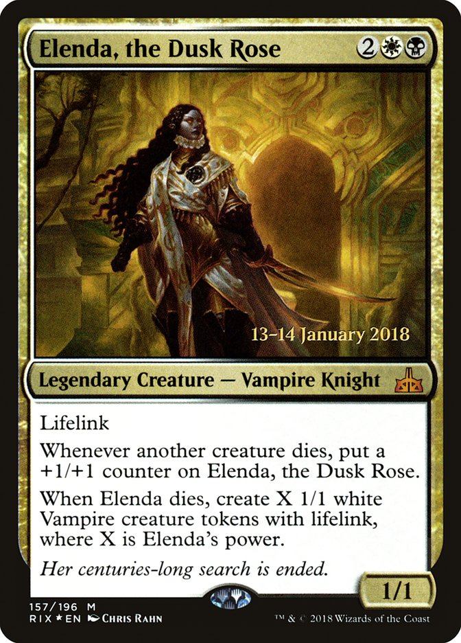 Elenda, the Dusk Rose [Rivals of Ixalan Prerelease Promos] 