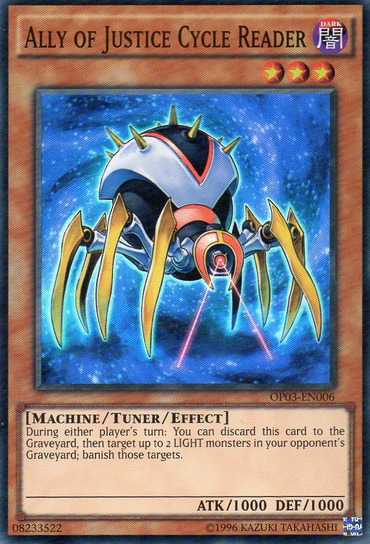 Ally of Justice Cycle Reader [OP03-EN006] Super Rare 