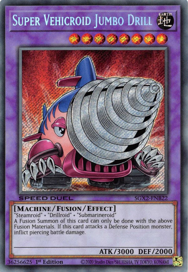 Super Vehicroid Jumbo Drill [SGX2-ENB22] Secret Rare 
