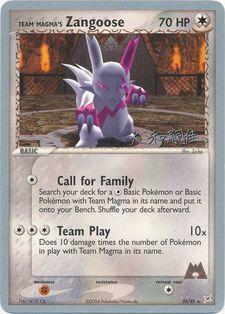 Team Magma's Zangoose (23/95) (Magma Spirit - Tsuguyoshi Yamato) [World Championships 2004]