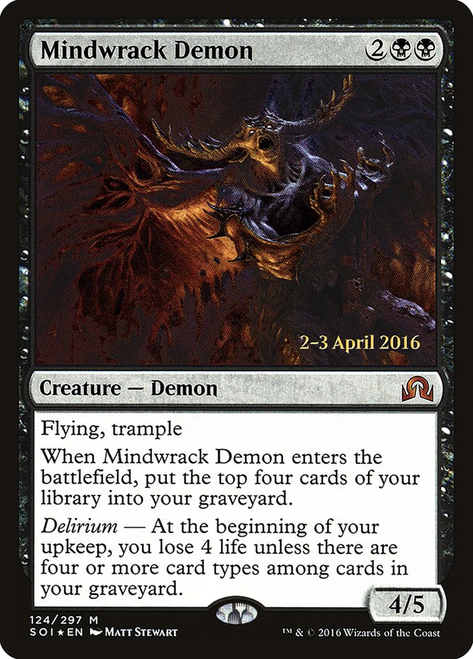 Mindwrack Demon [Shadows over Innistrad Prerelease Promos] 