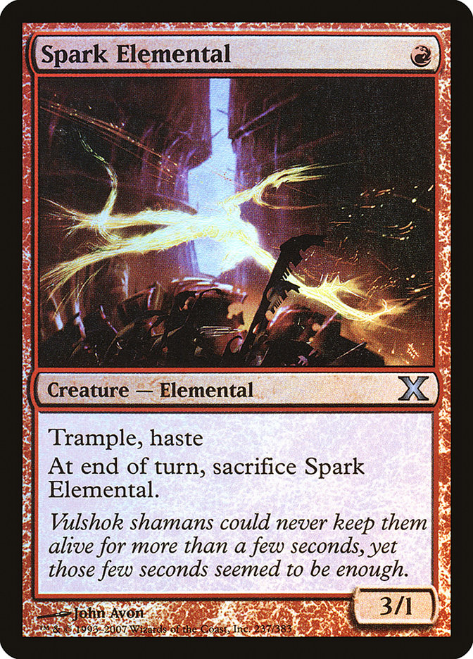 Spark Elemental (Premium Foil) [Tenth Edition] 