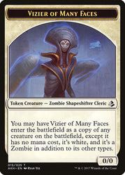 Vizier of Many Faces // Zombie Double-Sided Token [Amonkhet Tokens]