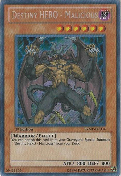 Destiny HERO - Malicious [RYMP-EN034] Secret Rare 