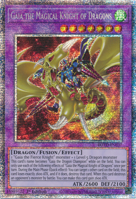 Gaia the Magical Knight of Dragons [ROTD-EN037] Starlight Rare 