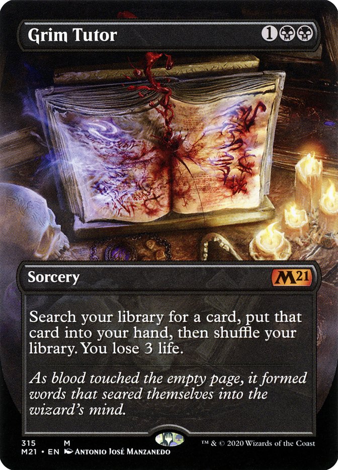 Grim Tutor (Borderless Alternate Art) [Core Set 2021] 