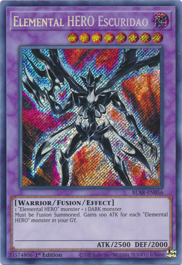 Elemental Hero Escuridao [BLAR-EN056] Secret Rare 