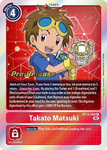 Takato Matsuki [BT12-089] [Across Time Pre-Release Cards] 