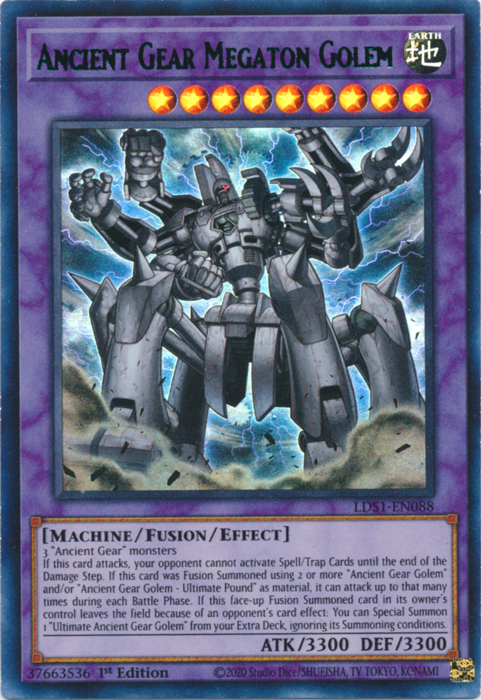 Ancient Gear Megaton Golem (Green) [LDS1-EN088] Ultra Rare 