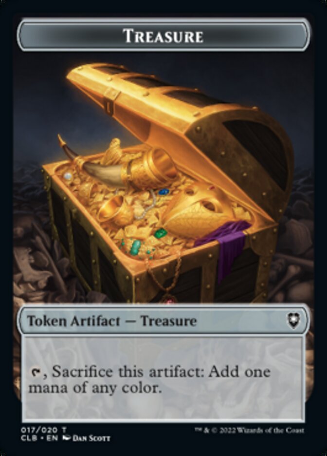 Treasure // Boo Double-Sided Token [Commander Legends: Battle for Baldur's Gate Tokens]