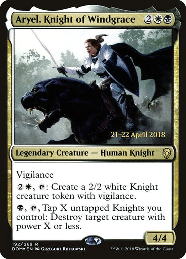 Aryel, Knight of Windgrace [Dominaria Prerelease Promos] 