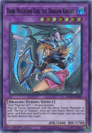 Dark Magician Girl the Dragon Knight (Alternate Art) (Blue) [DLCS-EN006] Ultra Rare 
