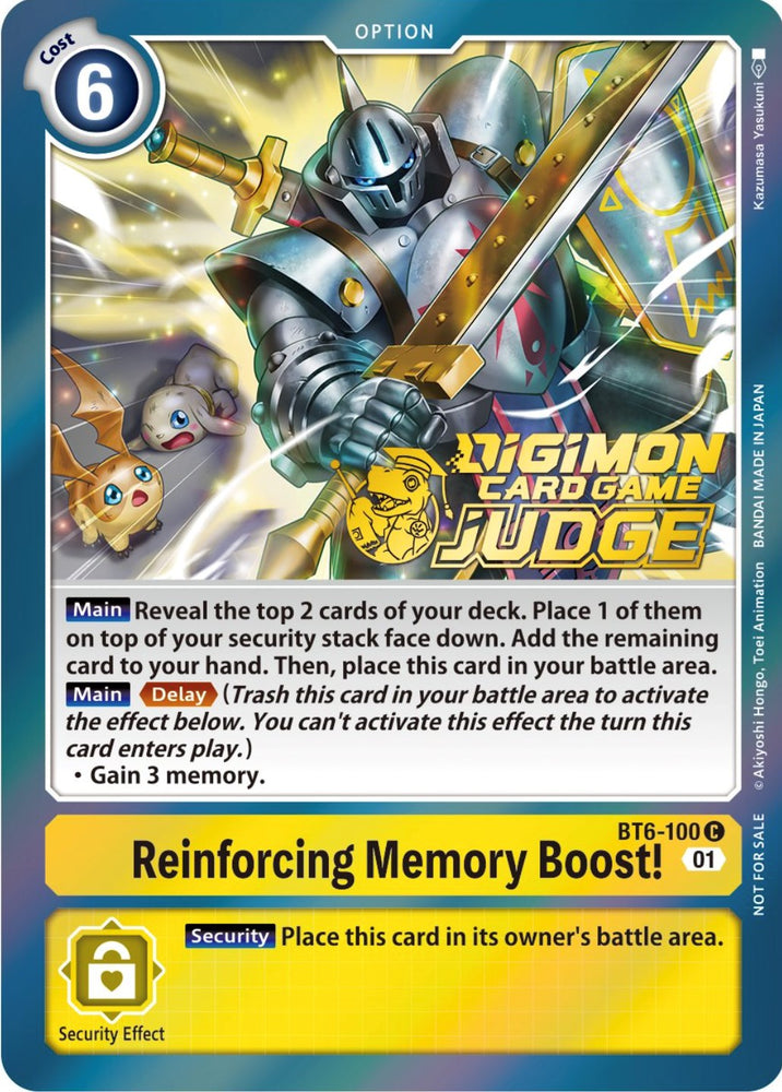 Reinforcing Memory Boost! [BT6-100] (Judge Pack 3) [Double Diamond Promos]