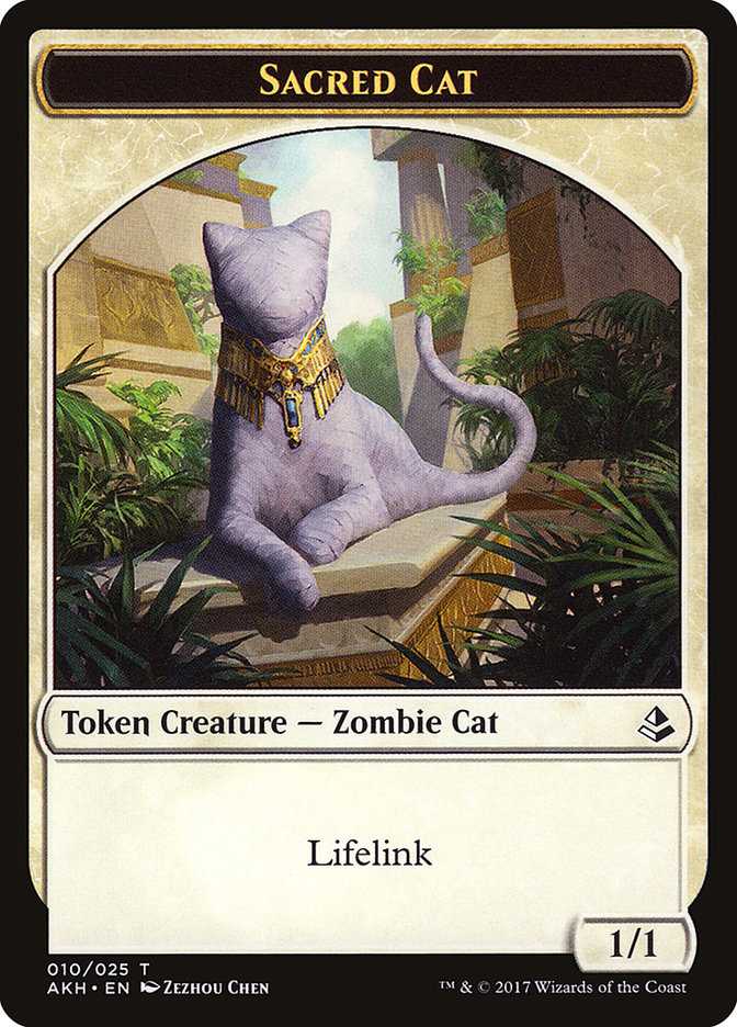 Sacred Cat // Insect Double-Sided Token [Amonkhet Tokens] 