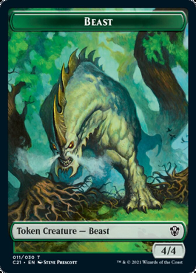 Beast (011) // Insect Double-Sided Token [Commander 2021 Tokens] 