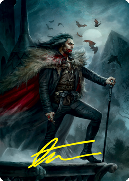 Dracula, Blood Immortal Art Card (Gold-Stamped Signature) [Innistrad: Crimson Vow Art Series] 