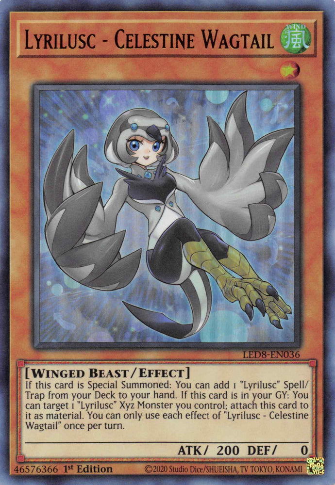 Lyrilusc - Celestine Wagtail [LED8-EN036] Ultra Rare 