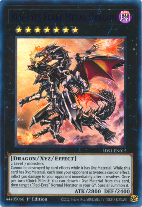 Red-Eyes Flare Metal Dragon (Blue) [LDS1-EN015] Ultra Rare 