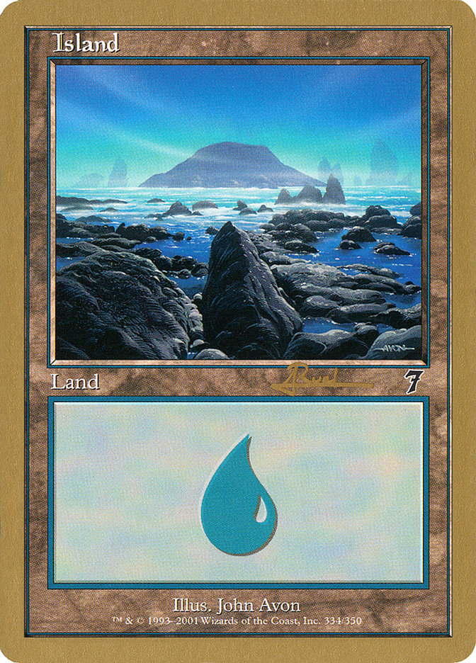 Island (ar334) (Antoine Ruel) [World Championship Decks 2001] 