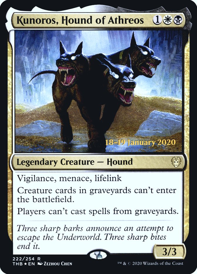 Kunoros, Hound of Athreos [Theros Beyond Death Prerelease Promos] 