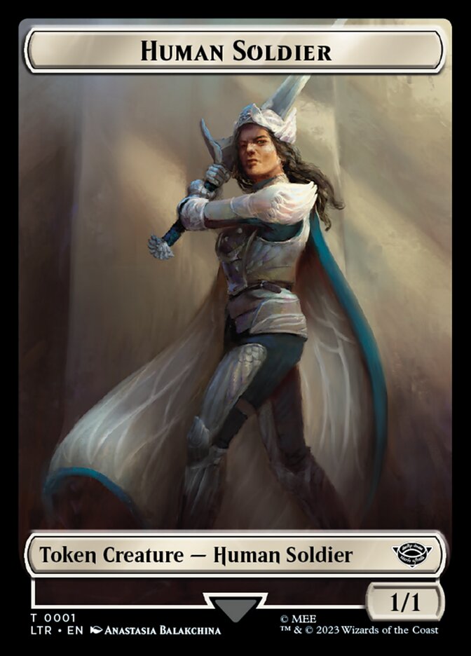 Human Soldier Token (01) [The Lord of the Rings: Tales of Middle-Earth Tokens] 