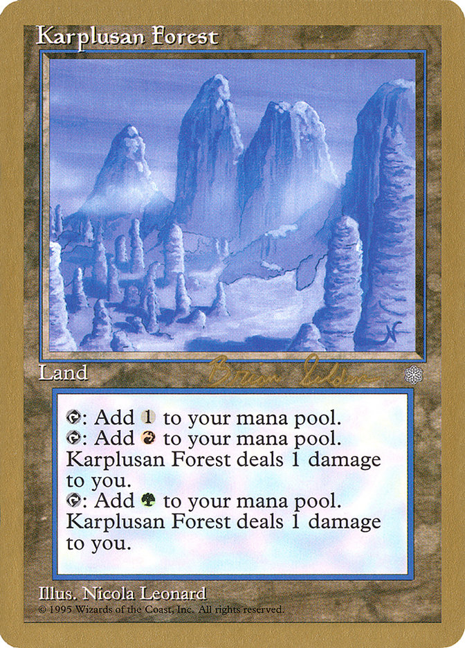 Karplusan Forest (Brian Selden) [World Championship Decks 1998] 