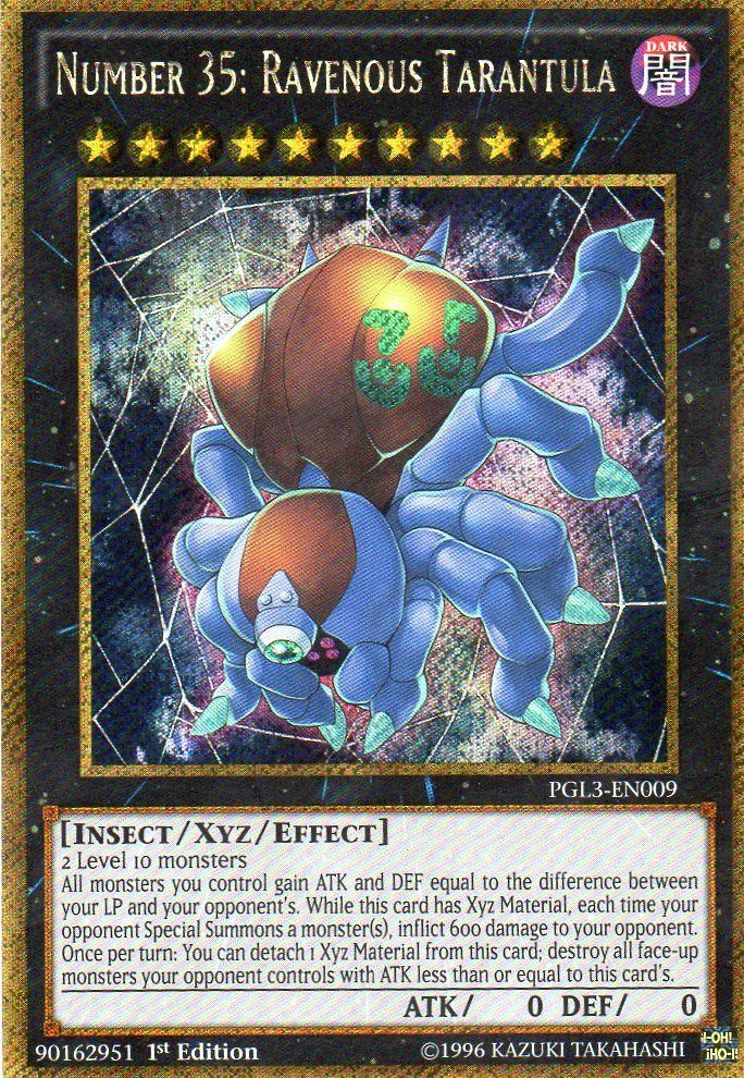 Number 35: Ravenous Tarantula [PGL3-EN009] Gold Secret Rare 